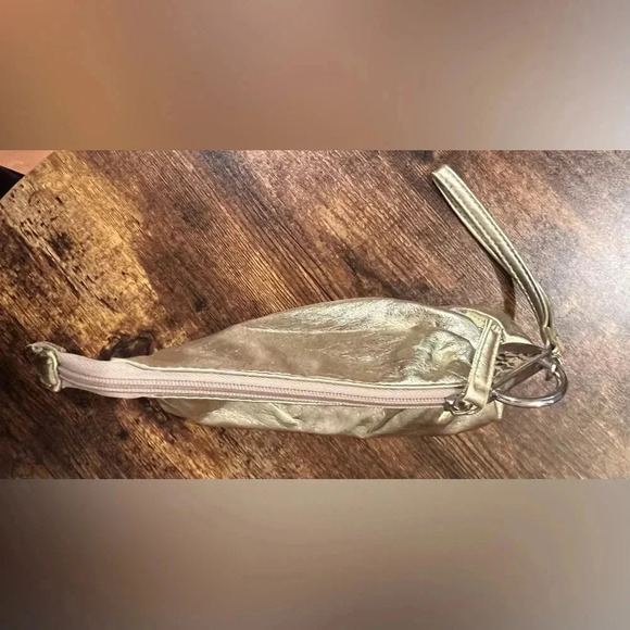 Chateau | ladies metallic gold wristlet. - Picture 8 of 9